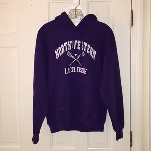Northwestern lacrosse Gilman hoodie. Size M.